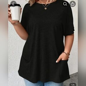 Womens Black top with pockets